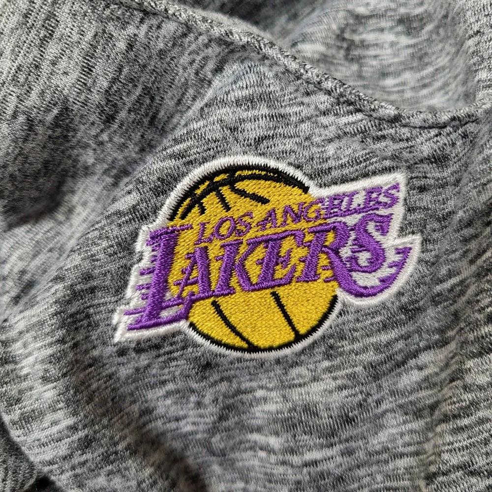 Los Angeles Lakers Women Activewear Pants L Gray Logo Embroidery‎ Antigua Jogger
